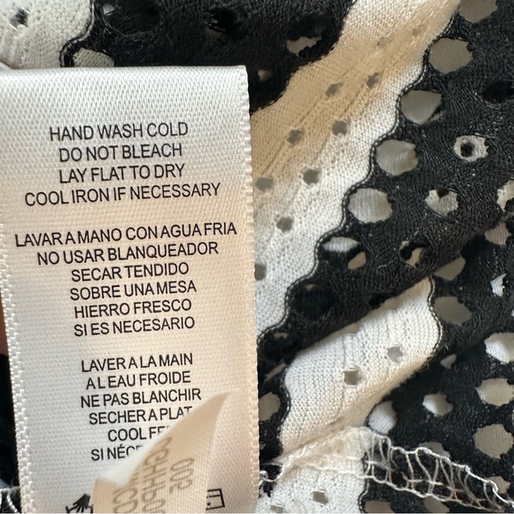 Calvin Klein Black and White Striped Drawstring Dress Beach Cover-Up Size L/XL - Picture 14 of 16